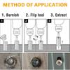 Set de 6 piese Extractor de șuruburi deteriorate Easy Out Remover șuruburi și prezoane Kit de scule cu burghie robinet 2-12mm Extrageți rapid șuruburile ruginite, rupte
