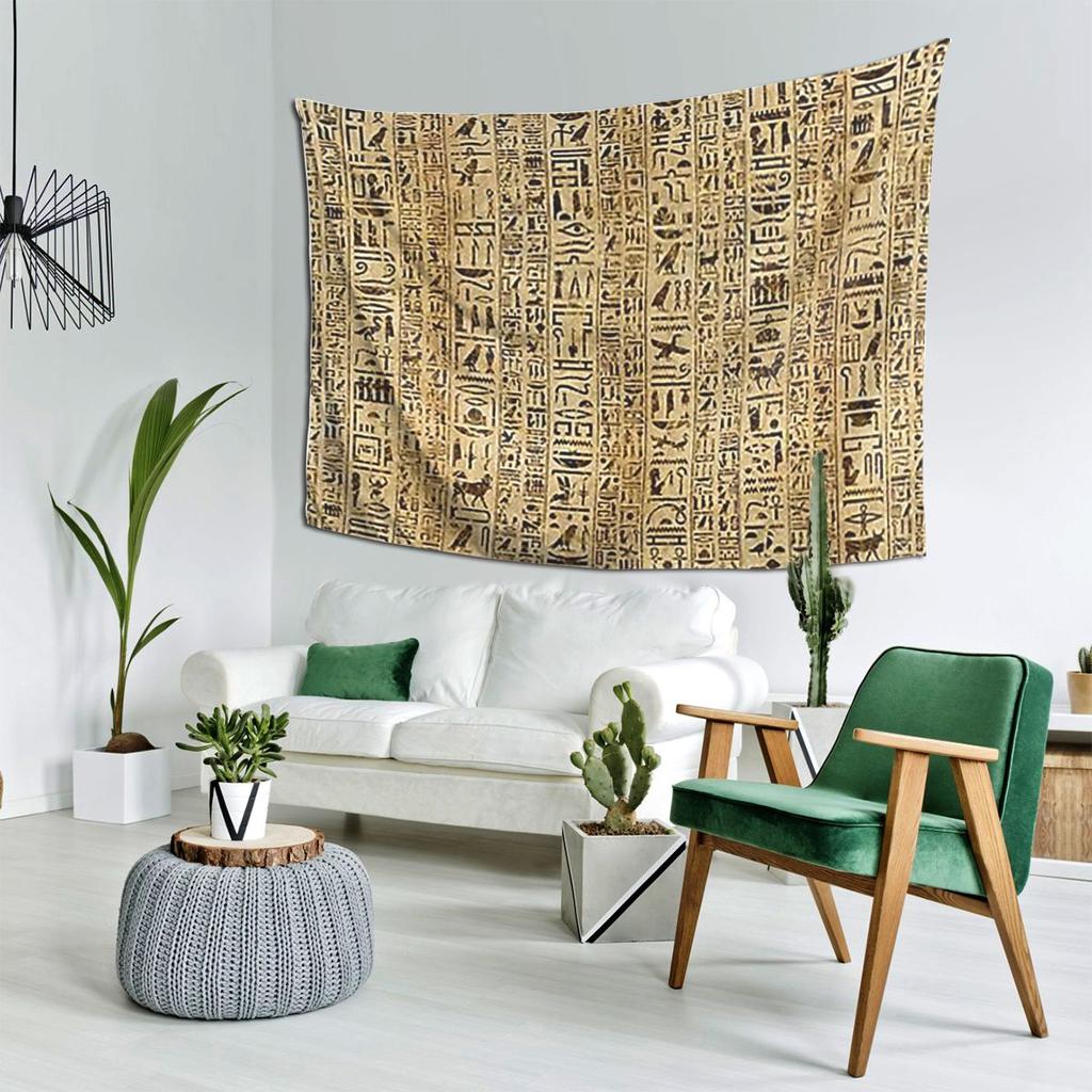 Egyptian Hieroglyphs And Deities Tapestry Decoration Art Aesthetic Tapestries for Bedroom Home Wall Cloth Wall Hanging