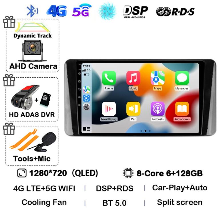 Android 14 Carplay Auto Car Radio For Volkswagen Polo Mk6 VI 2020 2021 2022 Video Multimedia Player Navigation GPS Stereo Audio