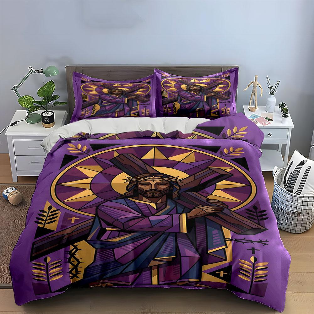 Jesus carrying a cross. Bedding sets Duvet cover sets Duvet covers Pillowcases(1 * Duvet Cover 2 * Pillowcases without duvet insert)