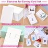 200pcs Set, White 100pcs Jewelry Display Cards with 100pcs Clear Bags, Necklace Earring Card Holders for Selling Jewelry Packaging Supplies