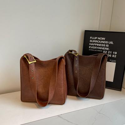 Retro shopper taška dámska nová jesenná a zimná veľkokapacitná taška cez rameno módna pod pazuchu taška pre matku a dieťa taška na dochádzanie ramenná taška