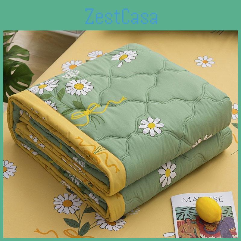 Quilts Printed Quilting Daisy Summer Queen Mechanical Wash Soft Comforter Single Double Blanket Quilt For Children Adult 150x200