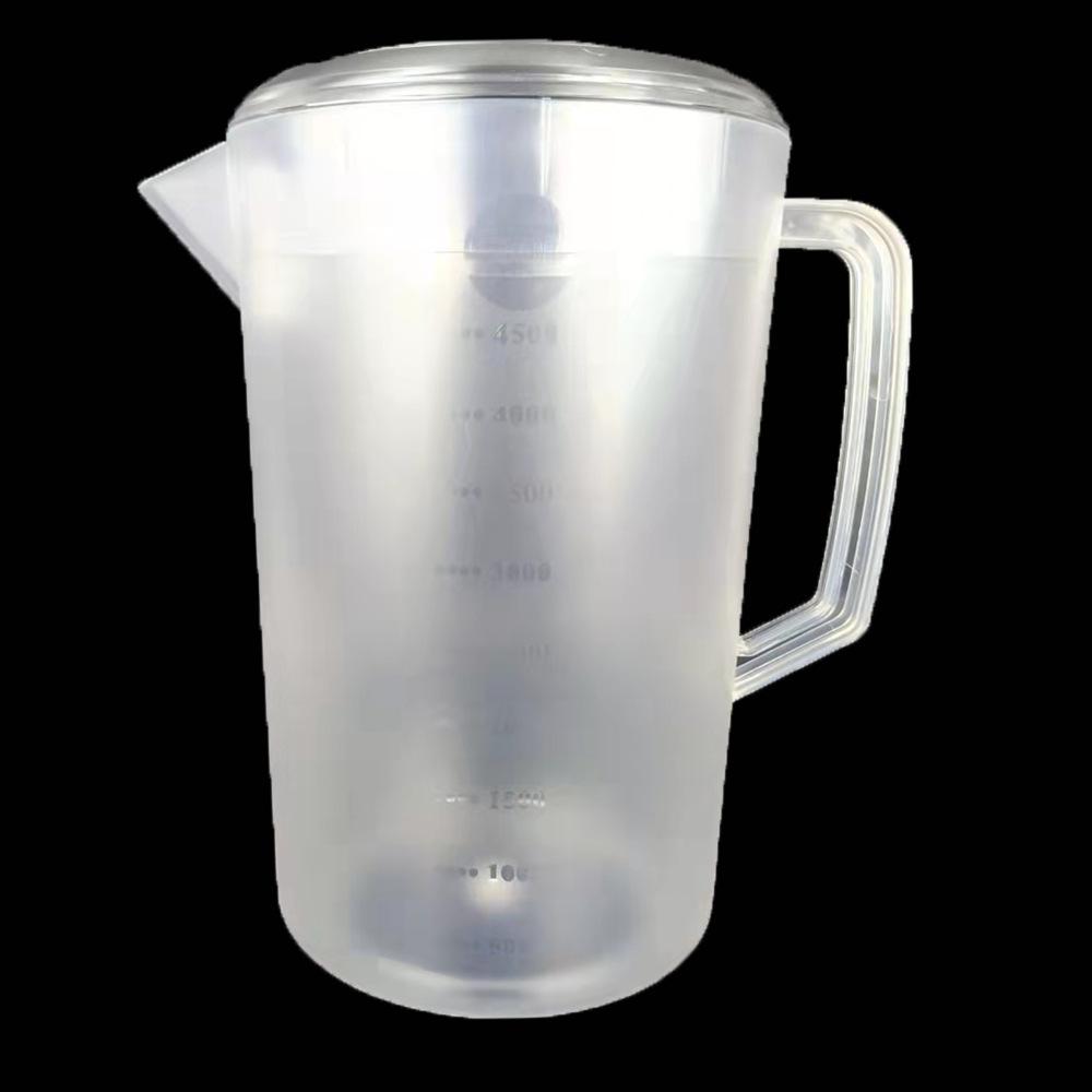 

Large Plastic Cold Water Kettle with Measuring Cup Lid and Scale 2400 ml
