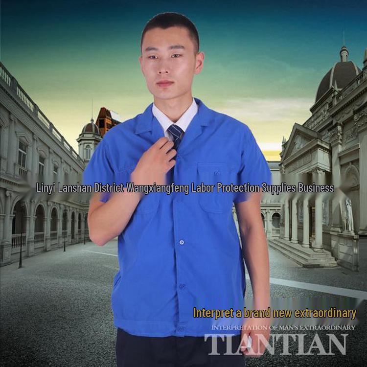 

Унисекс Рабочая рубашка с коротким рукавом королевского синего цвета - 20% хлопок, дышащая и легкая, стиранный хлопок, бесплатная доставка Extra Extra Large королевский синий