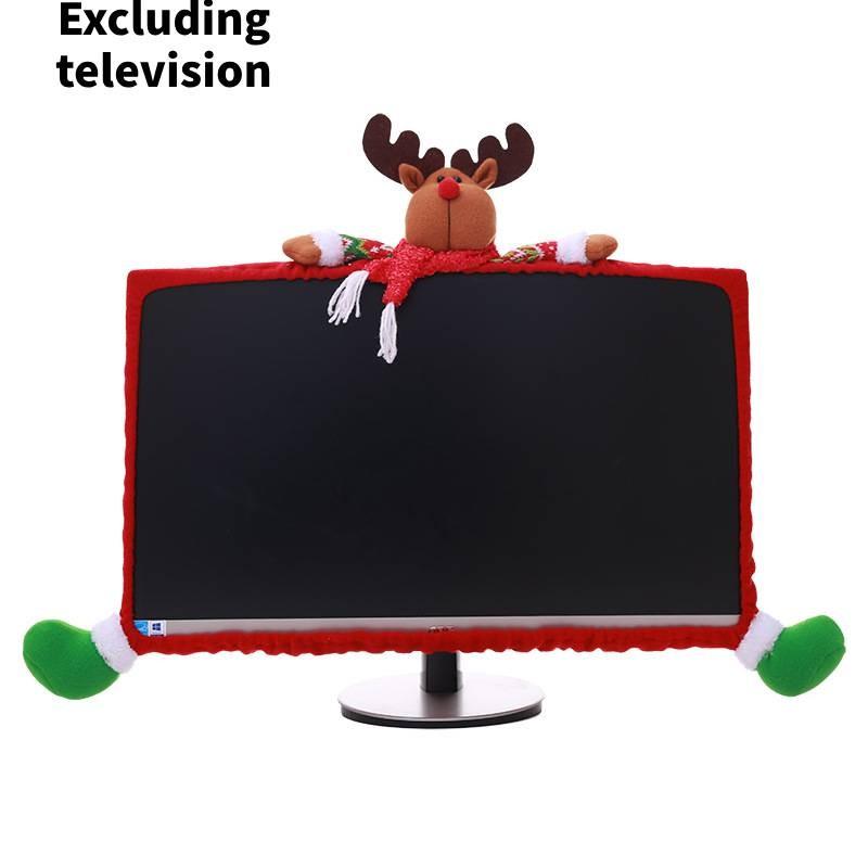 Santa Snowman Claus Elk Christmas Decorations Computer Dustproof Gift Cover