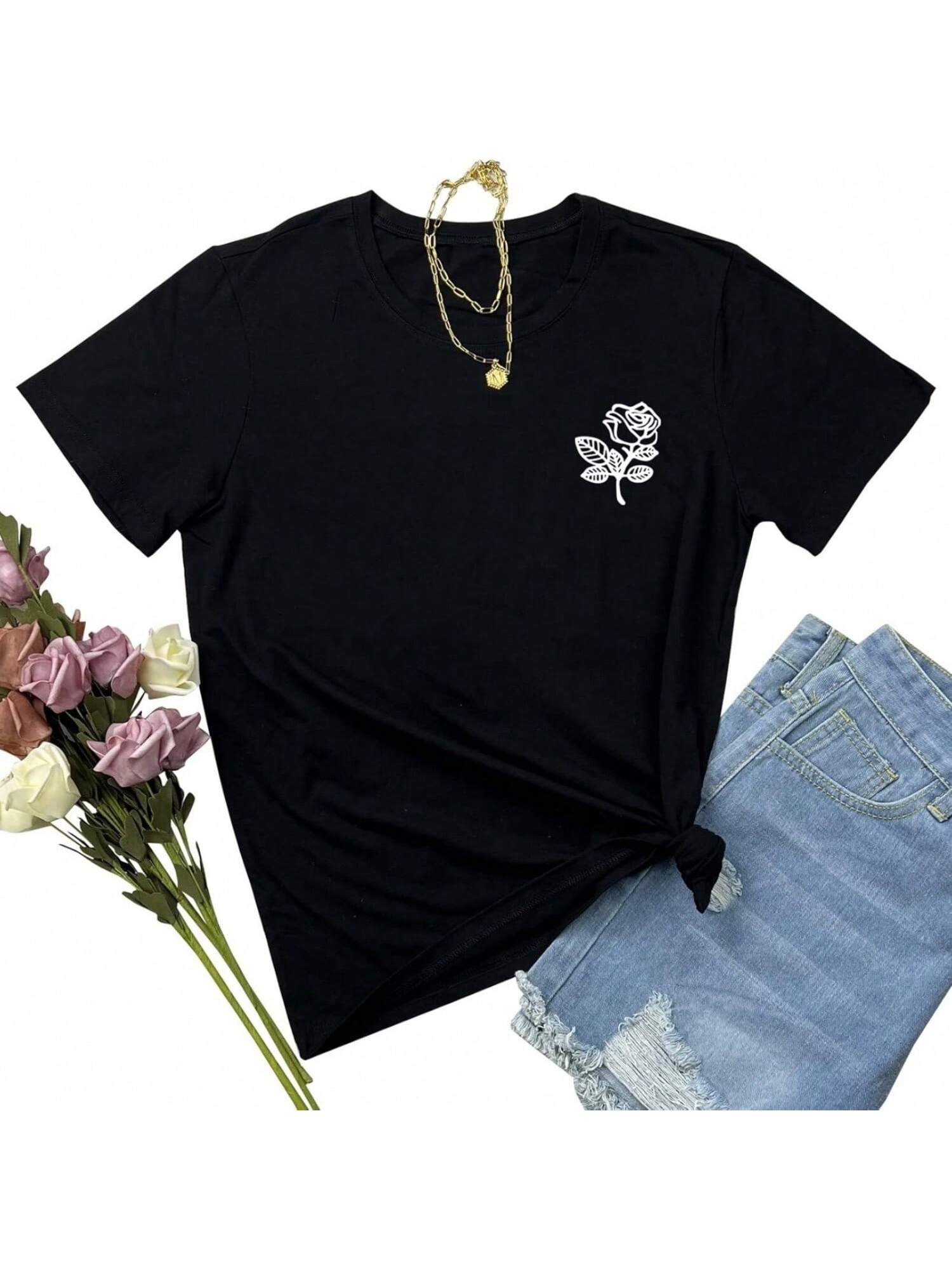 LOOKFACE Wounisex Graphic Tees Cute T Shirts S разноцветный