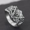 Hip Hop Punk Pánský prsten s masonským symbolem Dámský Vintage Módní Osobnost Kreativní Párty Zirkon Dárek