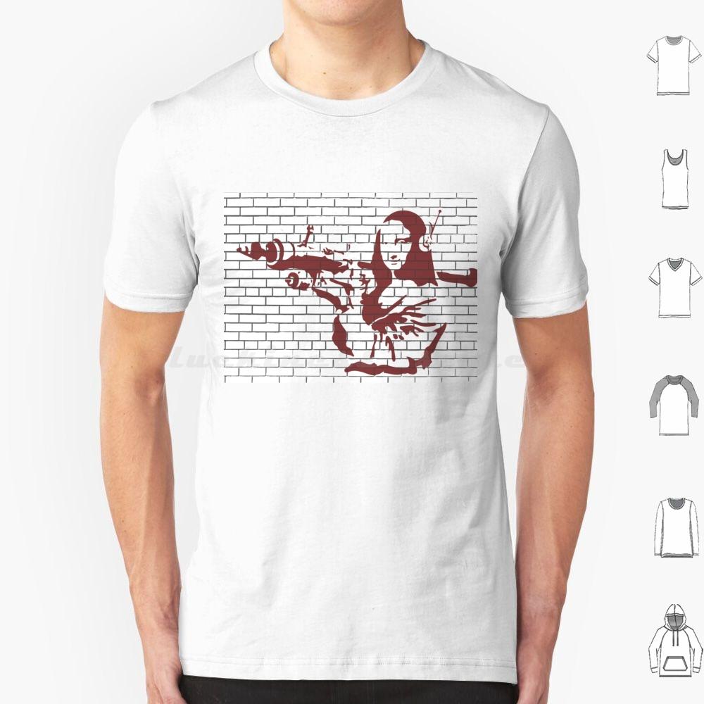Banksy Stencil Style Urban Graffiti Spray Paint Mona Lisa T Shirt 6xl Cotton Cool Tee Banksy Kwiebe34 Banksy Stencil Banksy S