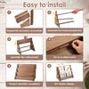 4Tier Card Display Rack Wood Envelope Display Rack Sticker Organizer LargeCapacity Storage Rack for Home Office Desk Card Holder