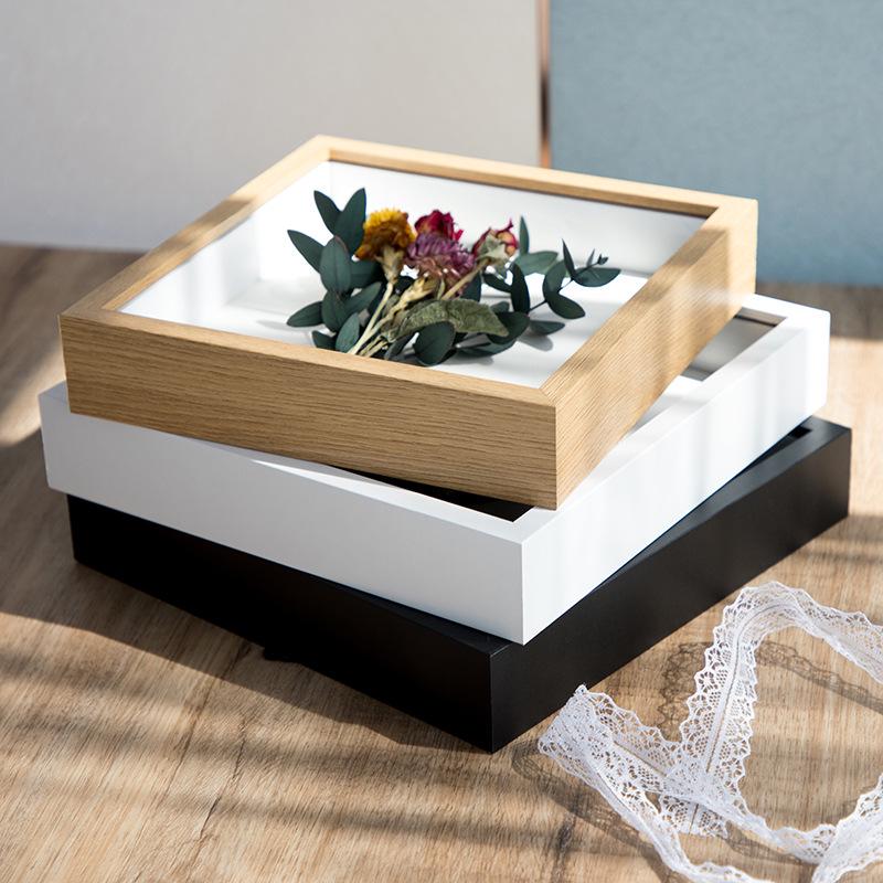 3D Handmade Dried Rose Photo Frame with Seashells for Tabletop Display In Oil Painting and Calligraphy Mounting