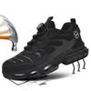 Men's Rotating Button Safety Shoes Steel Toe Work Sneakers Indestructible Shoes Puncture-Proof work Boots Air Cushion Men Boots
