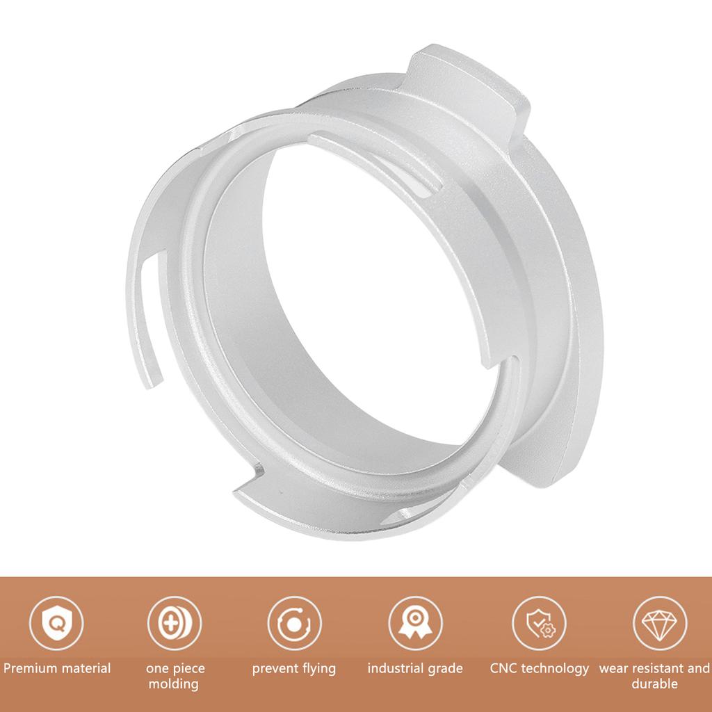 54mm Coffee Portafilter Dosing Funnel Aluminum Alloy Rotatable Dosing Funnel for Coffee Machine