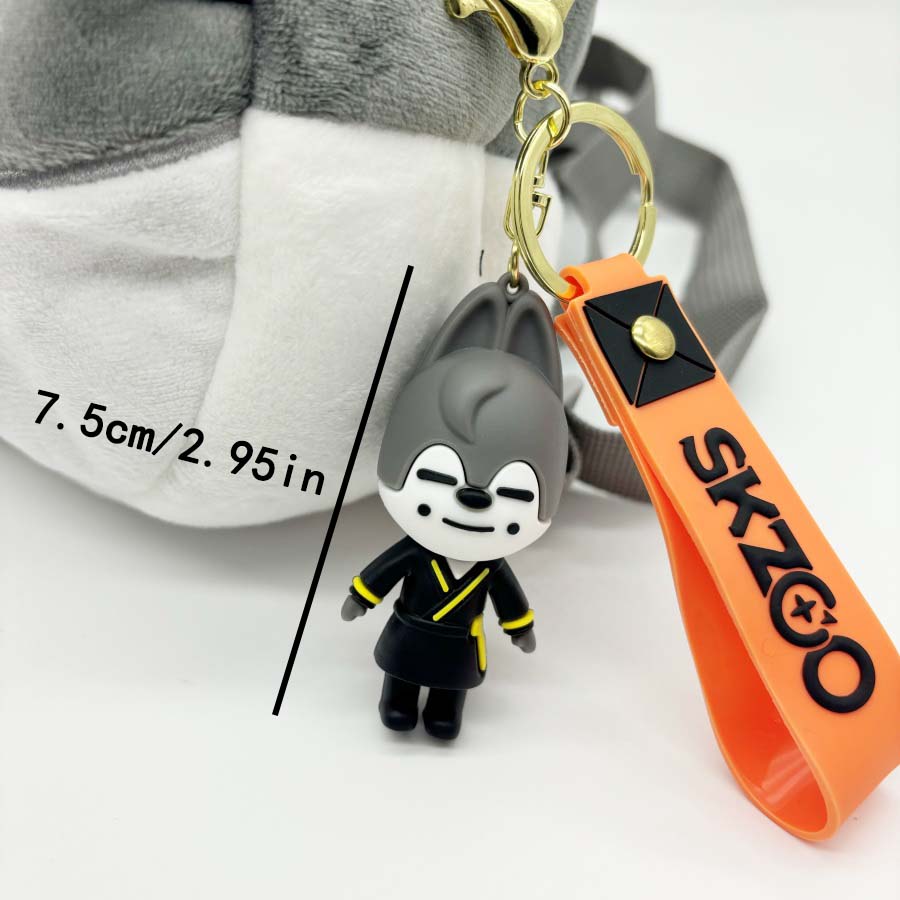 SKZ KPOP STAY StrayKid Anime PVC Keychain Music Festival Cheer Accessory, Fan Collectible, Gift, Birthday Present, Couple's Gift
