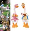 Duck Outdoor Garden Ornaments Reading Couple Animals Sculpture Decorations 22 Cm Pair Of Ducks Resin Gift IndoorPatio Decor