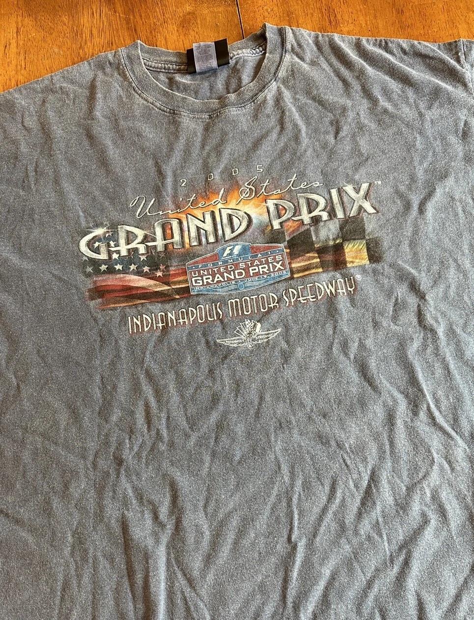 Vintage 2005 Indy Grand Prix T Shirt XL Y2K Racing Indianapolis Motor Speedway L