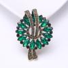 High-end vintage elegant small crystal brooch, fashionable suit jacket, sweater, collar brooch, anti-exposure accessory