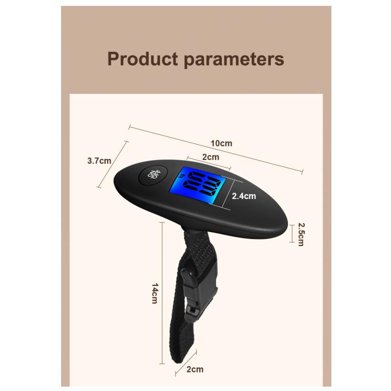 40kg/100g Portable Luggage Scale High Precision Travel Digital Hanging Scales With Webbing Belt LCD Digital Electronic Luggage