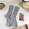 Female Spring and Summer Thin Style Pure Cotton Hemp Medium Tube Moon Cotton Socks