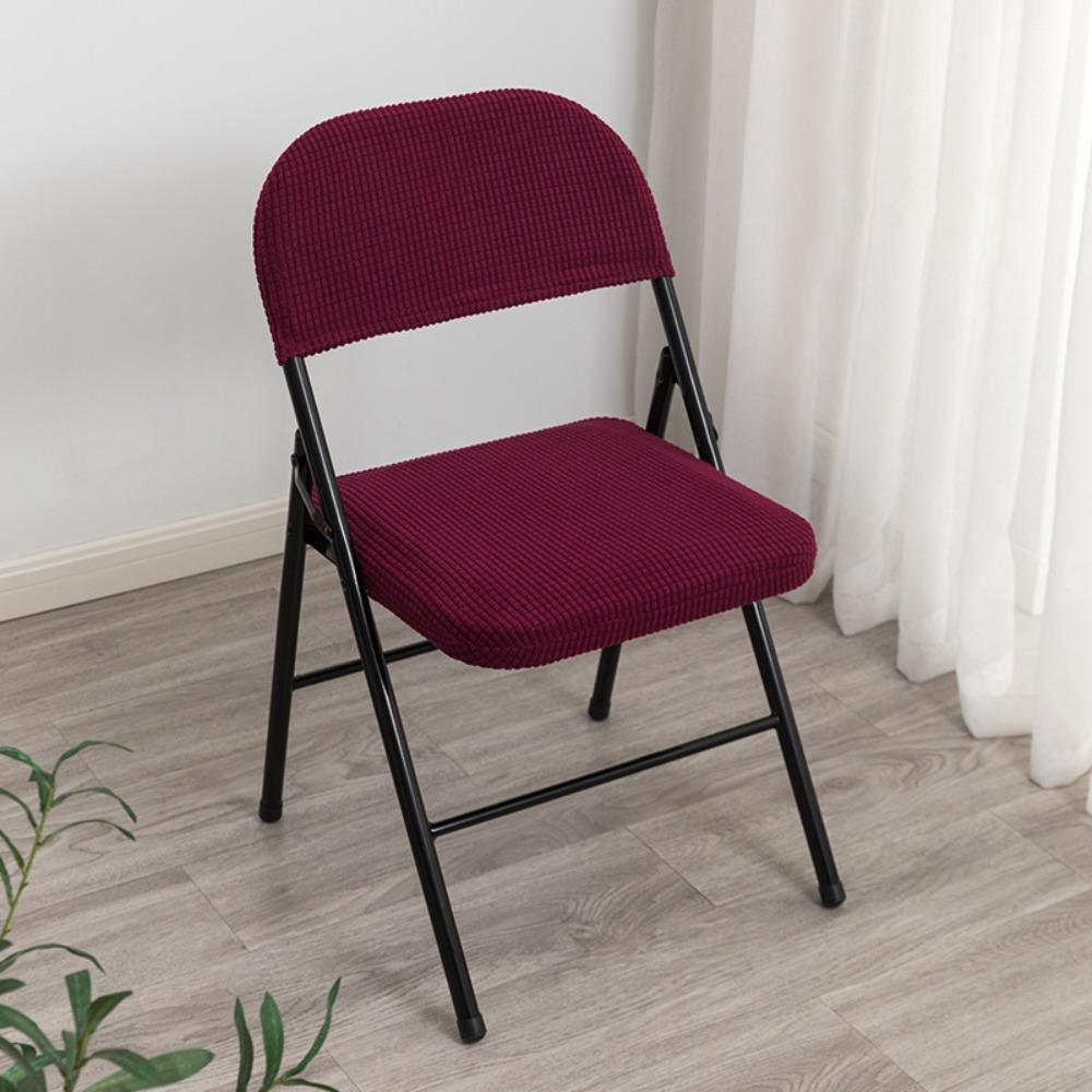 Nouvelles Housses de Chaise de Salle à Manger Élastiques Pliantes Anti-poussière Universelles Housse de Siège en Polaire