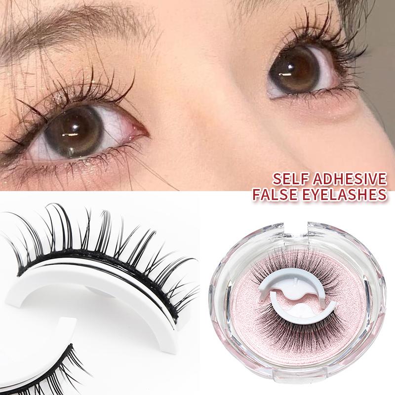 Korean Self Adhesive Eyelashes Natural Lashes Reusable Eyelashes Supplies Manga Eyelashes Blush Makeup Free Shipping Products