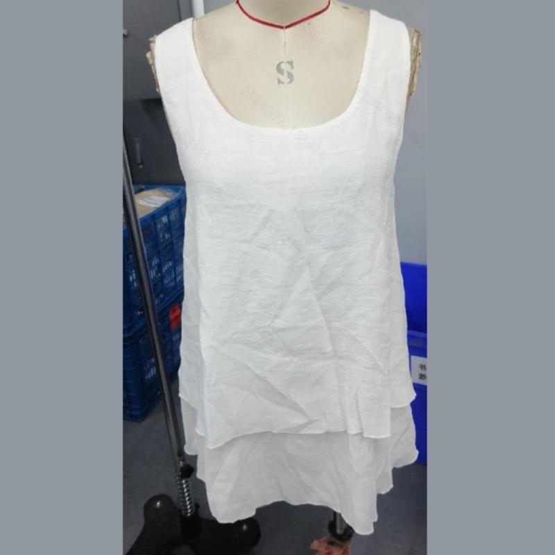 Women's Summer Tops Sleeveless Tank Tops Casual Flowy Loose Tunics Shirt Double Layers Ruffle Blouses Tunics gIFTS