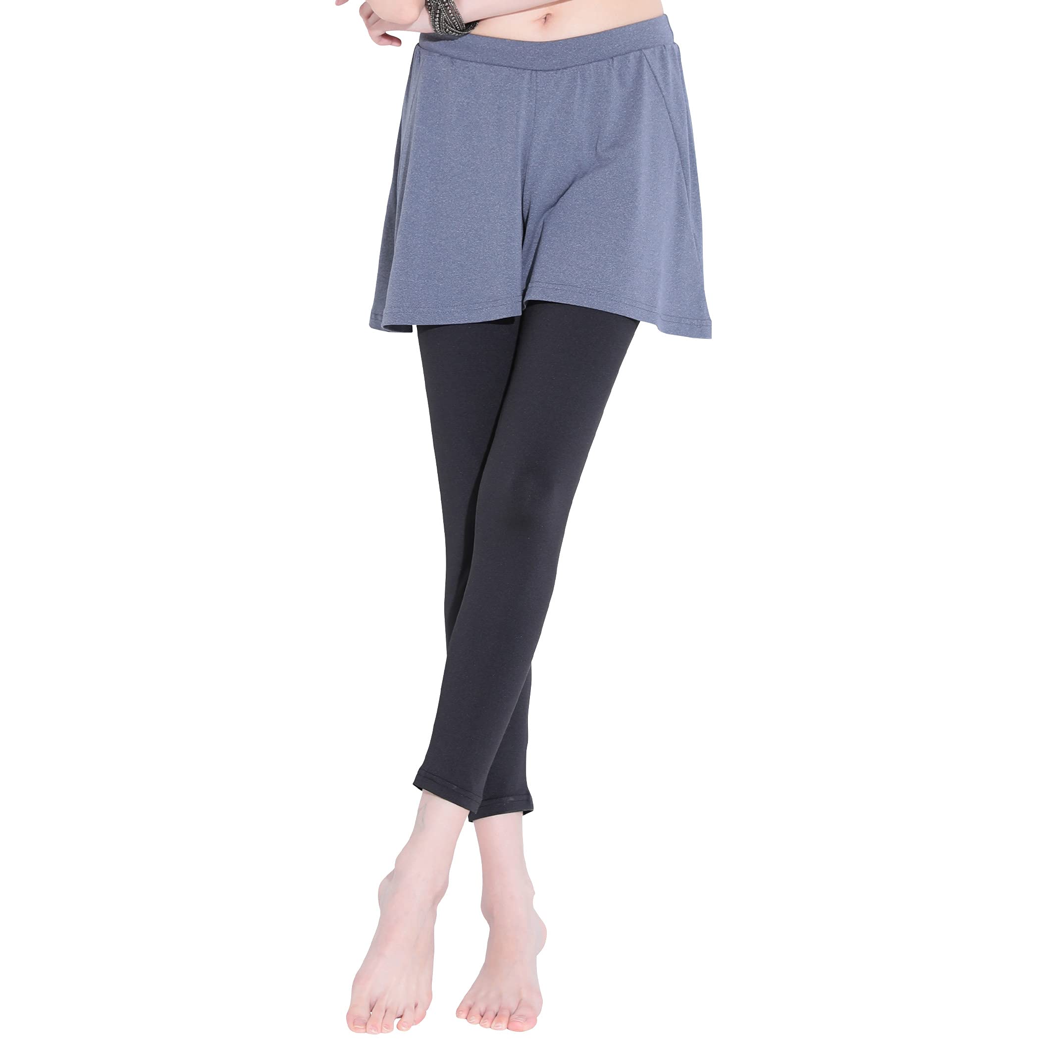 FELLOW Rash Guard Leggings with Cool to the UPF UV Perfect for and Pool Denim Size LL Women s Skirt, Amphibious, Touch, 50+ Protection, Swimming,