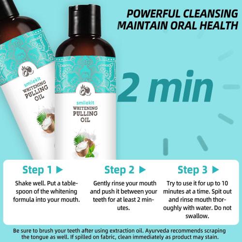 Delicious Coconut Flavor: Coconut Oil Mouthwash, Mouth Rinse, Gargle, 100ml, Oil Pulling, Alcohol-Free, Mild, Teeth Whitening, Bad Breath Relief, Oral