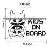 Cartoon Kids on Board Car Sticker - Baby and Anime Design