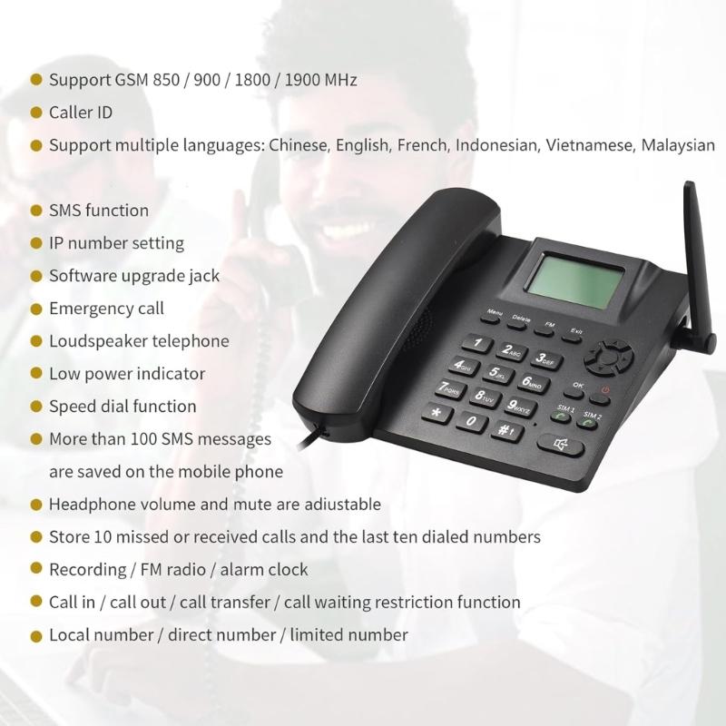 DDK995 Desktop Telephone With 2 Memory Card Functionality, Clear Call And Simple Operate For Offices Homes and Hotel
