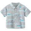 Minibala Boys' Summer Cotton Blend Short Sleeve Shirt