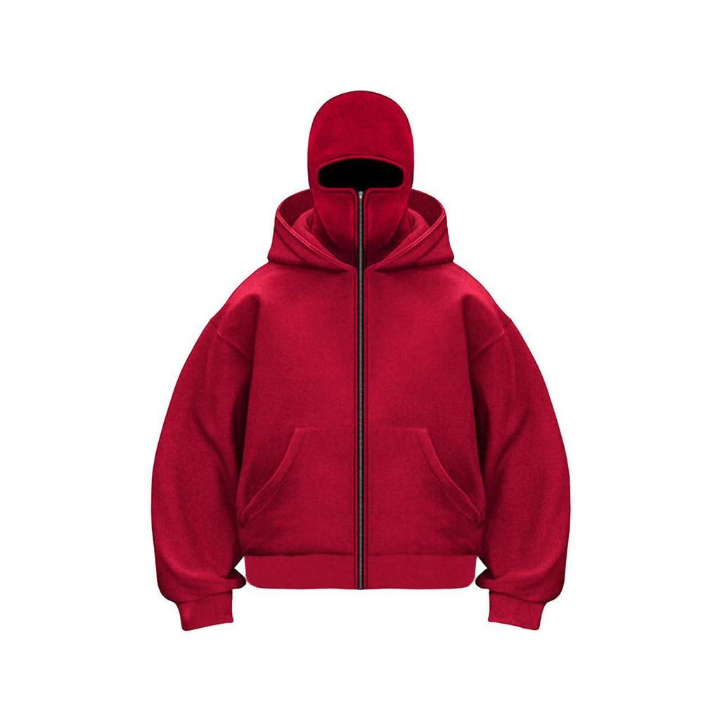 2025 Unisex Double-Head Zipper Hooded Sweatshirt with Loose Double-Hood Design