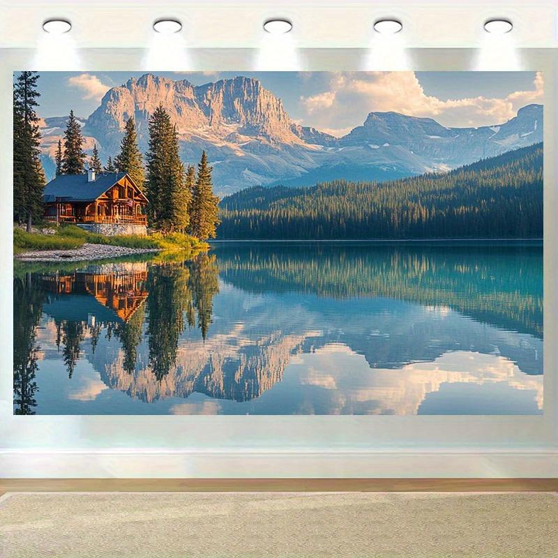 2D flat banner 1 piece of landscape landscape natural photography all season decoration banner background cloth 150X100