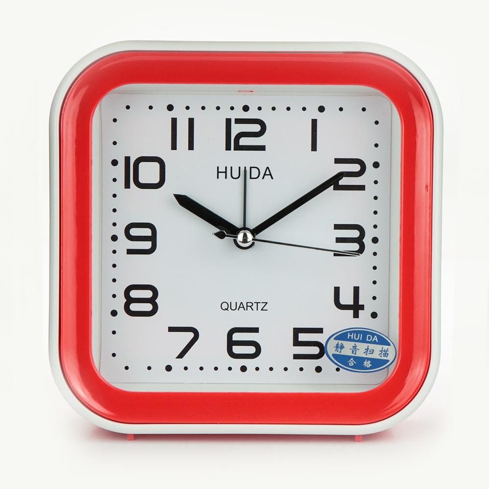 

Simple Colorful Square Alarm Clock Fashionable Silent Lazy Bedside Gift Simple Living Room Table Clock Can Be Hung
