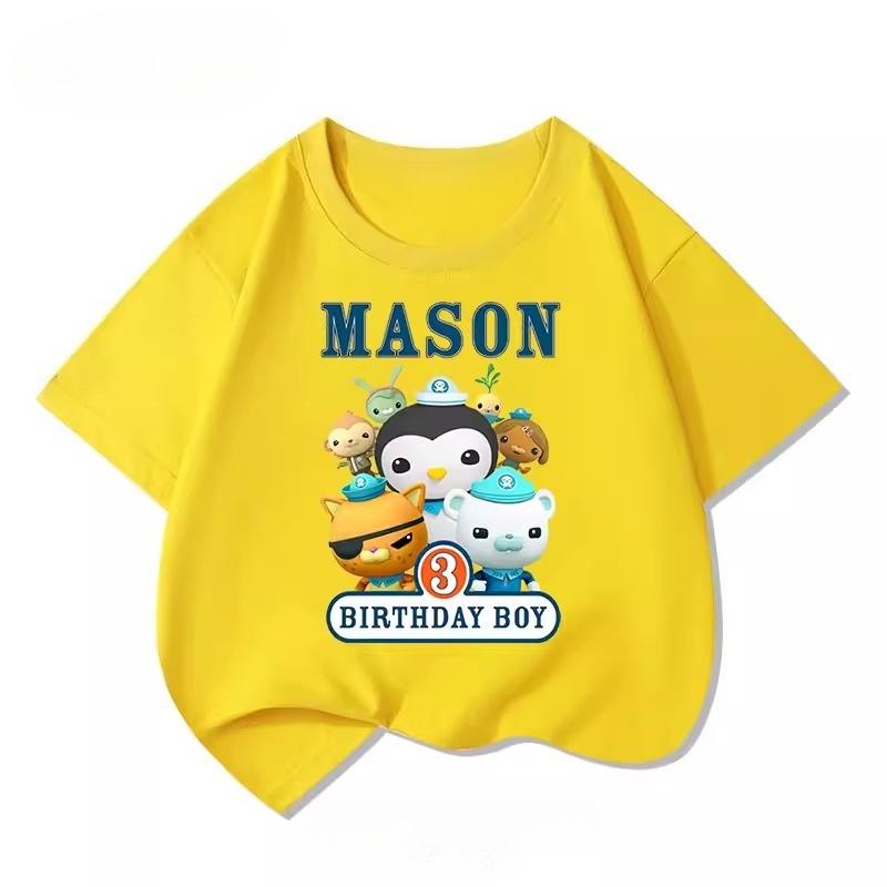 Potdemiel Octonauts Rescue Team Childrens 100 Cotton TShirt New Summer Style Comfortable and Breathable Childrens TShirt