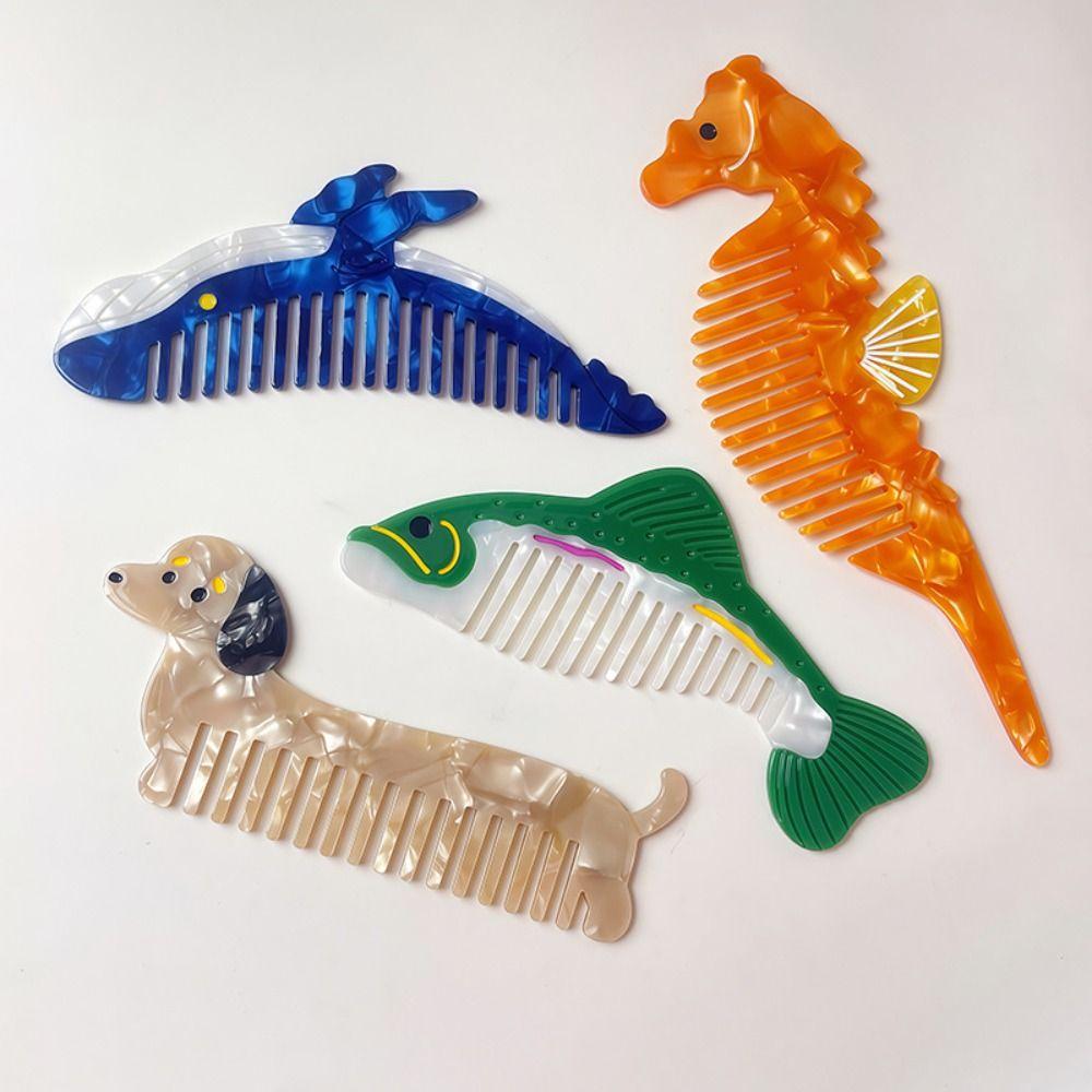 Animal Acetate Comb Cartoon Hairdressing Combs Pointed Tail Comb Makeup Comb  Student