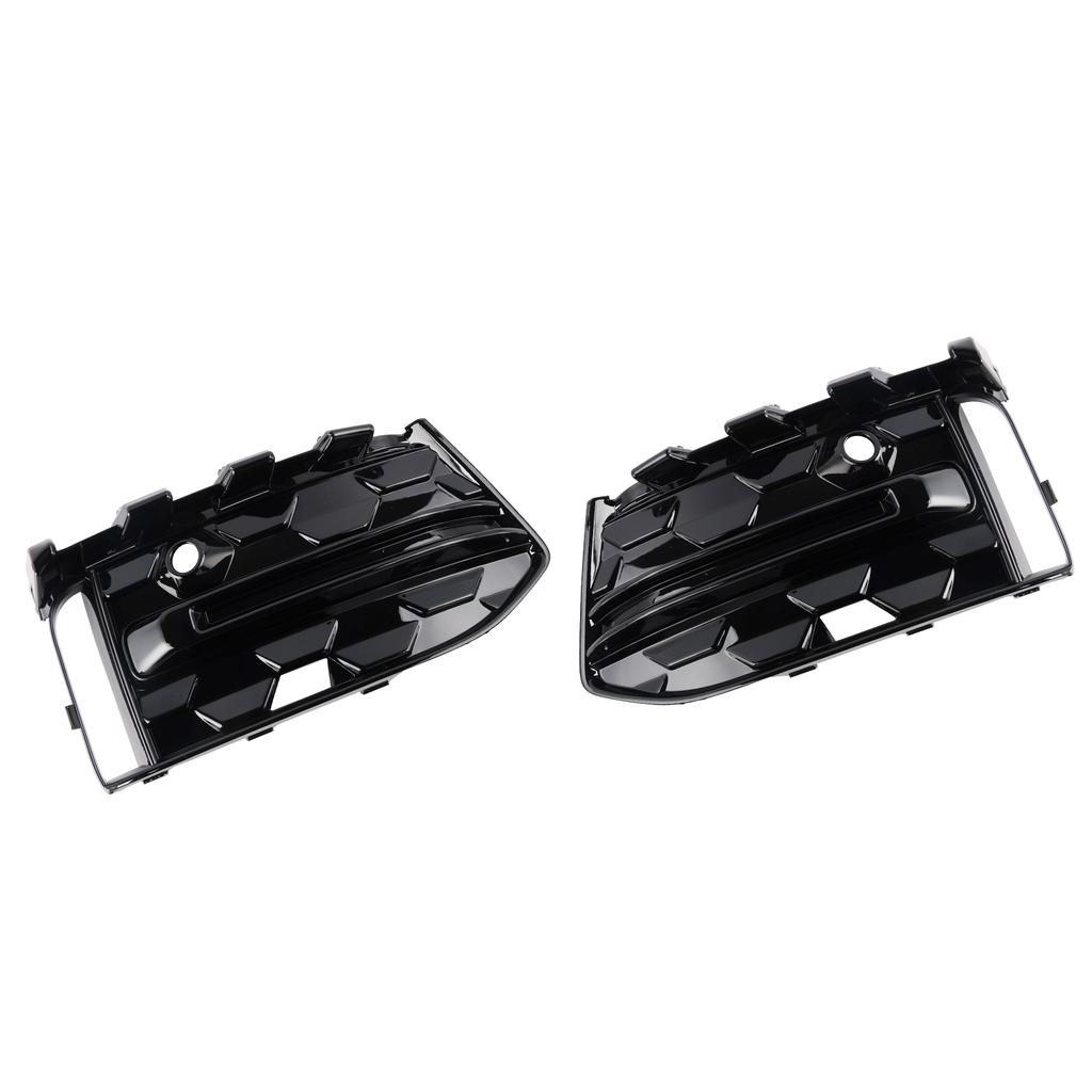 2PCS Front Bumper Fog Light Grille Trim Fit A6L C8PA 2023+ Black