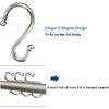 Shower Curtain Hooks Rings, Zinc Alloy S Shaped Shower Hooks Rust Proof, Shower Curtain Hangers for Shower Curtain, Kitchen, Wardrobe & Garden,