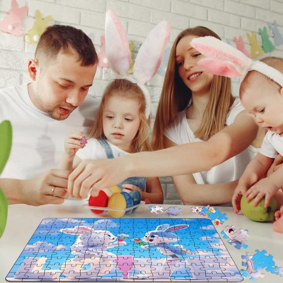 130ks/sada Pár Skládačka Králík Valentýn LÁSKA Zajíček logická hra Děti Dospělí Vzdělávací papírové puzzle Hračka Domácí dekorace