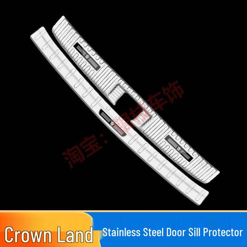 Toyota Crown Lu Fang Door Sill Strips & Trunk Protector Stainless Steel Modification Kit