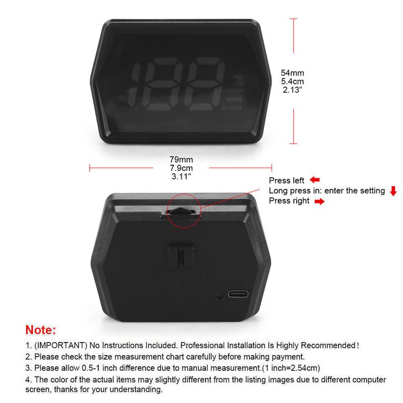 G20 Head Up Display With USB Connection HUD Speedometer Compass GPS Car Projector Overspeed Alarm Mph Kmh HD Display