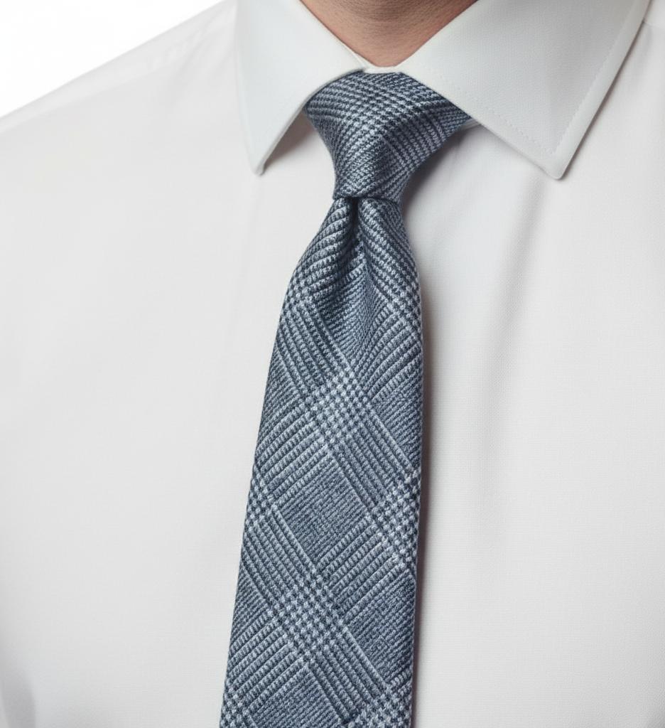 Hamilton Kilts Traditional Wool Tweed Neck Tie Scottish Tartan Plaid Herringbone Pattern 6 Cm