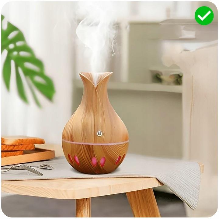 Air Humidifier Aromatherapy Diffuser Wooden 130ml