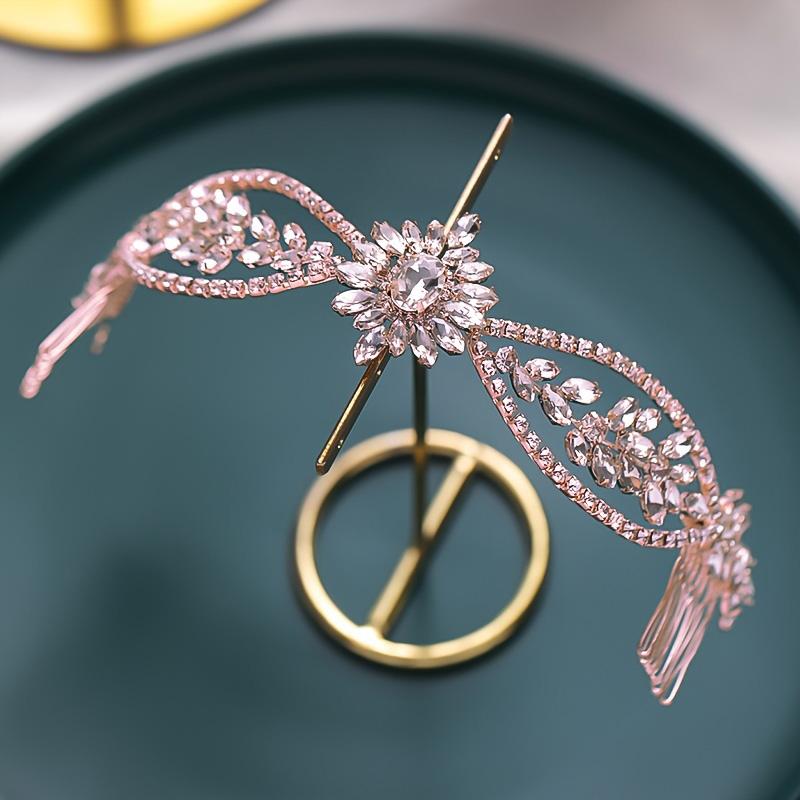 Silver Color Rhinestone Crystal Headbands Hairbands Tiaras For Women Bride Party Wedding Bridal Hair Accessories Jewelry Band