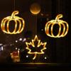 Maple Leaves Pumpkin LED Lights with Suction Cup Halloween Window Lights Halloween Lights Decorations Thanksgiving Decorations