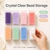 Mini Clear Plastic Storage Box 1/10 Pack Stackable Rectangular Organizer for Jewelry Beads Cosmetic Sample Storage