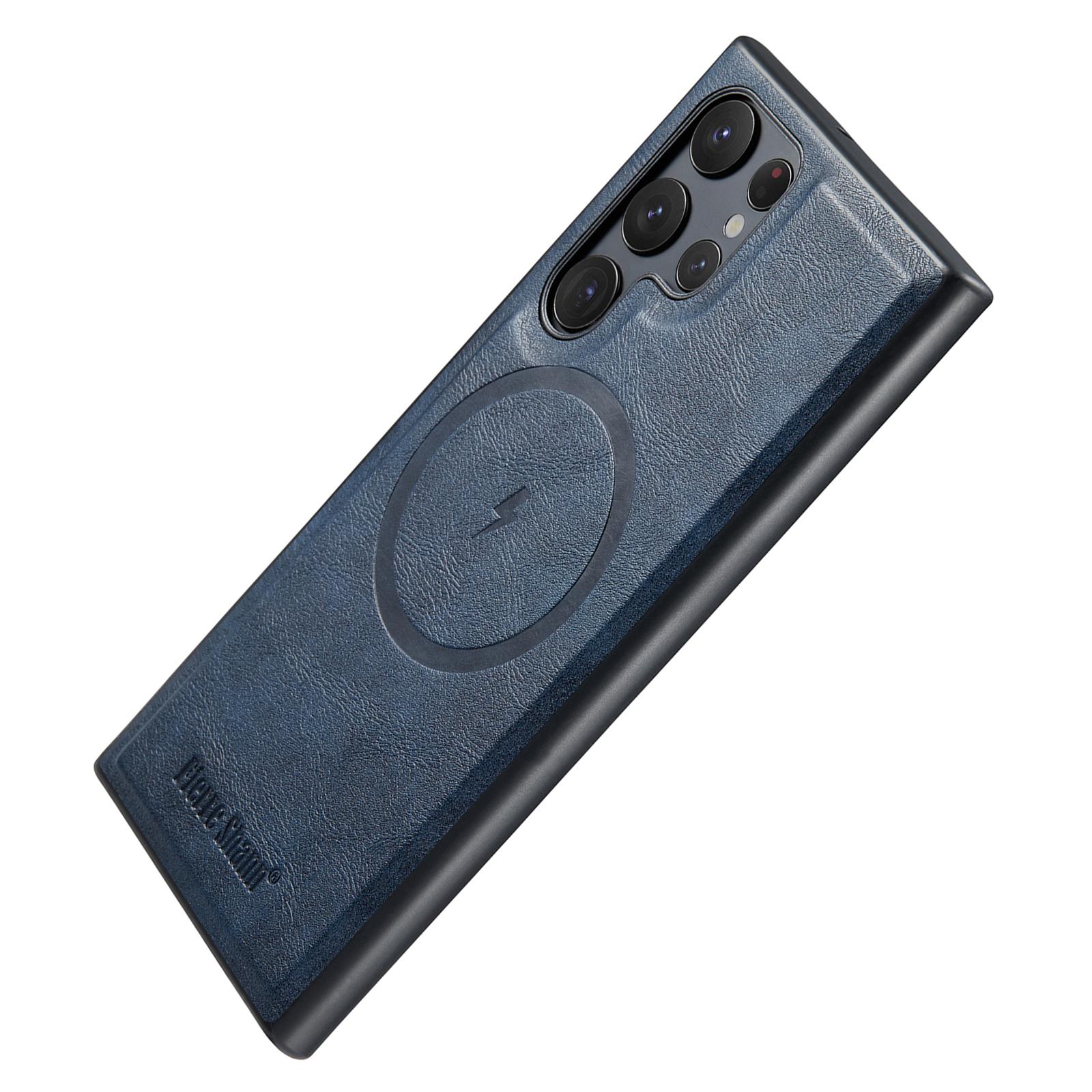 

FIERRE SHANN 027 For Samsung Galaxy S25 Ultra Magnetic Case Leather + TPU Phone Cover B