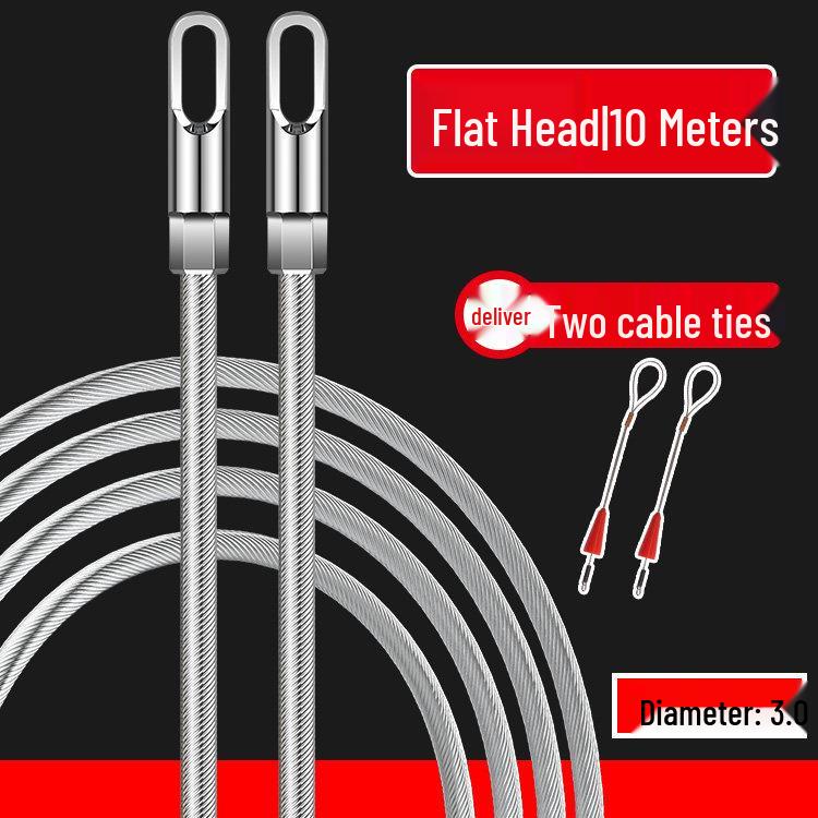 Universal Steel Wire Pipe Threading Tool - Manual Spring Head Electrician Puller