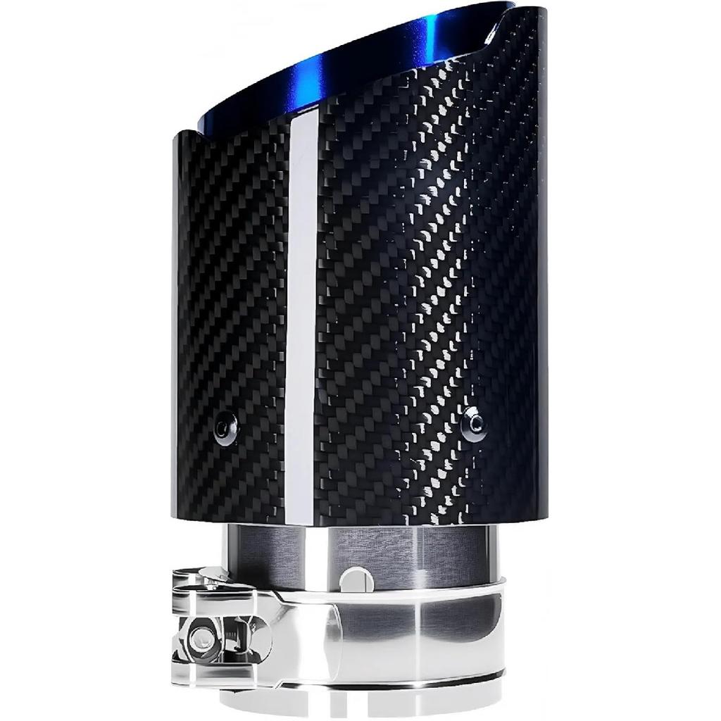 3-Inch Inlet 4-Inch Outlet Car Exhaust Tips Fit For 74-76 Mm OD Carbon Fiber Tailpipe Exhaust Pipe Tail Need Height>2.2Inch Widht>4.4 Inch