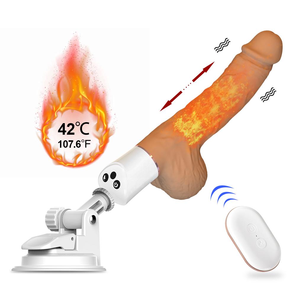 Výkonné automatické zatahovací dildo vibrátor s dálkovým ovládáním Orgasm Love Gun Sexuální hračky pro dospělé